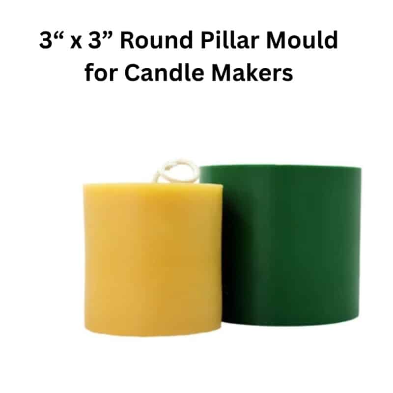 Candle mold 3" x 3" smooth round pillar