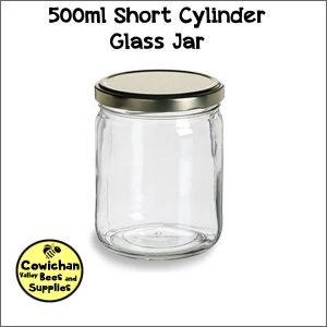 500ml short cylindar glass jar