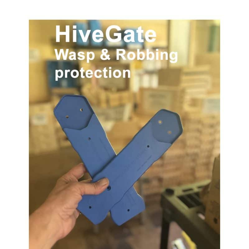 Blue HiveGate wasp protection robbing protection