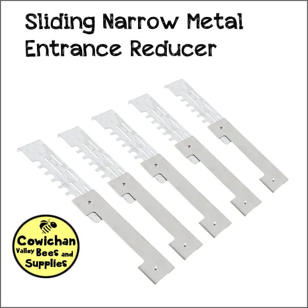 Narrow metal entrance mouse guard / reducer