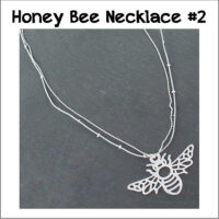 2 strand silver honey bee necklace