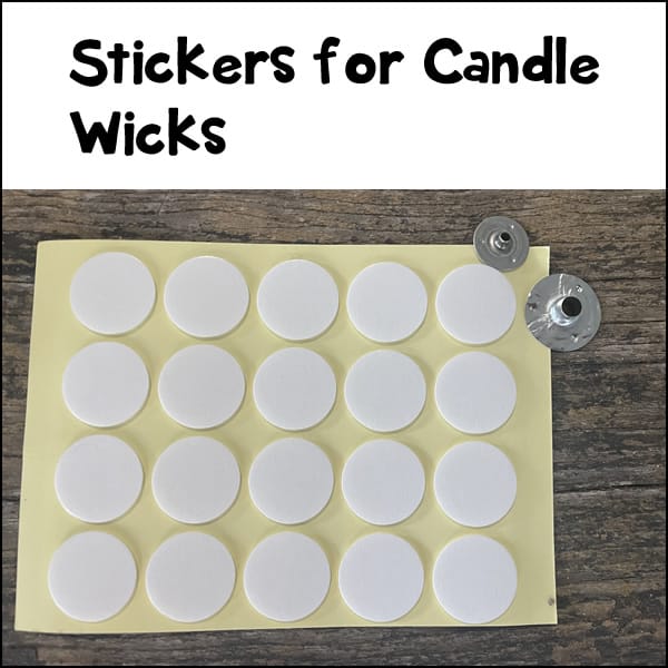 stickers for candle wicks - candle making