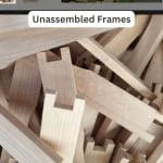 unassembled hive box frames