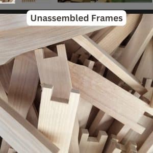 unassembled hive box frames