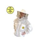 ventilated beekeeping jacket with round hat and veil